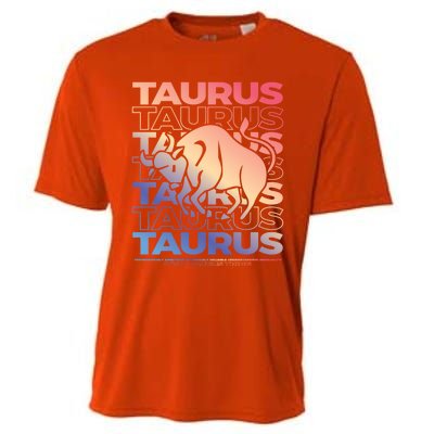 Taurus Bull Zodiac Esoteric Astrology Gift Cooling Performance Crew T-Shirt