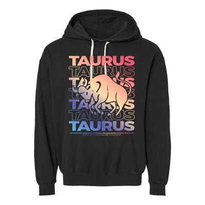 Taurus Bull Zodiac Esoteric Astrology Gift Garment-Dyed Fleece Hoodie