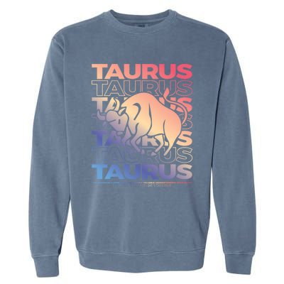 Taurus Bull Zodiac Esoteric Astrology Gift Garment-Dyed Sweatshirt