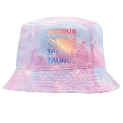 Taurus Bull Zodiac Esoteric Astrology Gift Tie-Dyed Bucket Hat