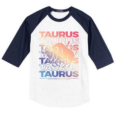 Taurus Bull Zodiac Esoteric Astrology Gift Baseball Sleeve Shirt