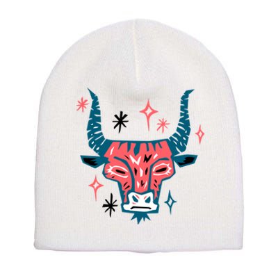 Taurus Bull Zodiac Birthday Short Acrylic Beanie