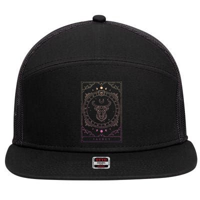 Taurus Birthday Zodiac Sign Astrology Taurus 7 Panel Mesh Trucker Snapback Hat