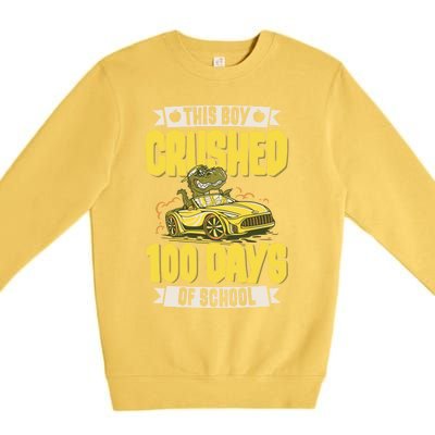 This Crushed 100 Days Of School Kindergarten Saying Gift Premium Crewneck Sweatshirt