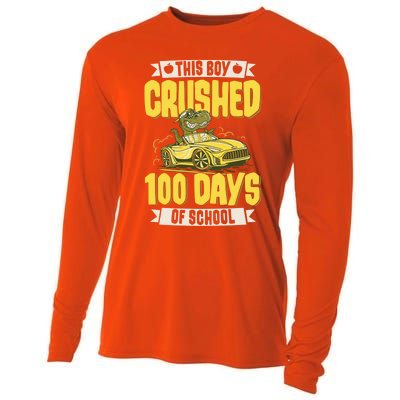 This Crushed 100 Days Of School Kindergarten Saying Gift Cooling Performance Long Sleeve Crew