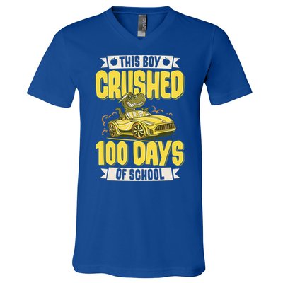 This Crushed 100 Days Of School Kindergarten Saying Gift V-Neck T-Shirt