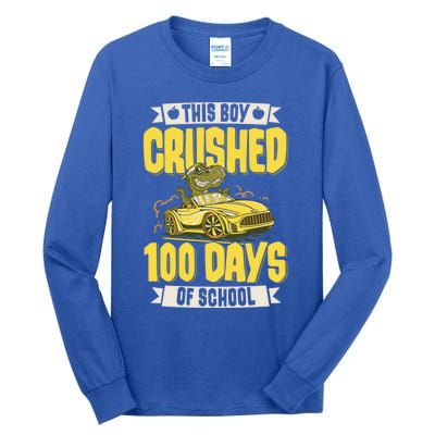 This Crushed 100 Days Of School Kindergarten Saying Gift Tall Long Sleeve T-Shirt