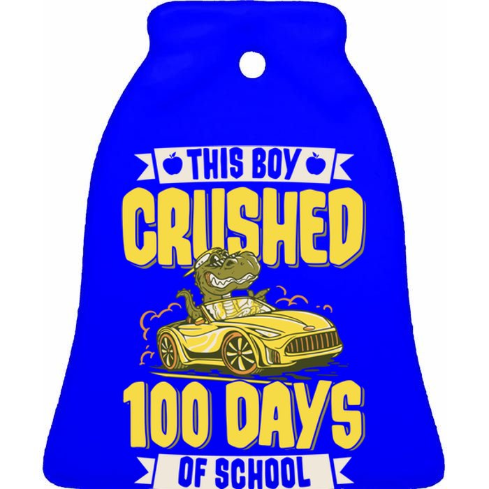 This Crushed 100 Days Of School Kindergarten Saying Gift Ceramic Bell Ornament