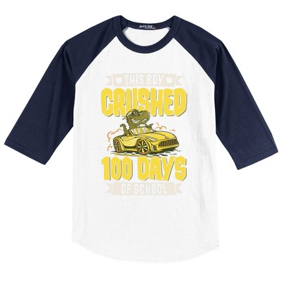 This Crushed 100 Days Of School Kindergarten Saying Gift Baseball Sleeve Shirt