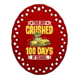 This Crushed 100 Days Of School Kindergarten Saying Gift Ceramic Oval Ornament