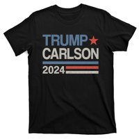 Trump Carlson 2024 President Election Pro America US Flag T-Shirt