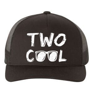 Two Cool 2nd Birthday Gift 2 Year Old Second Bday Yupoong Adult 5-Panel Trucker Hat