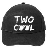 Two Cool 2nd Birthday Gift 2 Year Old Second Bday 7-Panel Snapback Hat