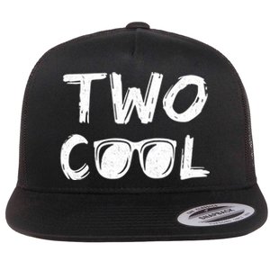 Two Cool 2nd Birthday Gift 2 Year Old Second Bday Flat Bill Trucker Hat