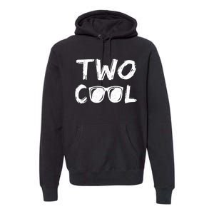 Two Cool 2nd Birthday Gift 2 Year Old Second Bday Premium Hoodie