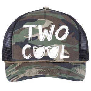 Two Cool 2nd Birthday Gift 2 Year Old Second Bday Retro Rope Trucker Hat Cap