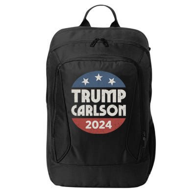 Trump Carlson 2024 President Election Pro America US Flag City Backpack