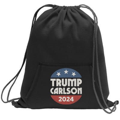 Trump Carlson 2024 President Election Pro America US Flag Sweatshirt Cinch Pack Bag