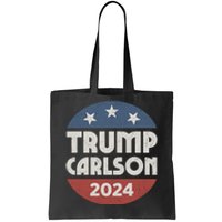 Trump Carlson 2024 President Election Pro America US Flag Tote Bag