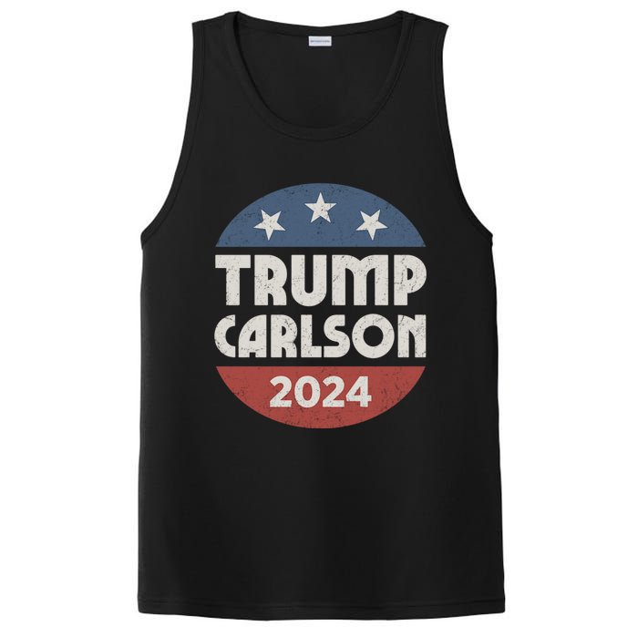 Trump Carlson 2024 President Election Pro America US Flag PosiCharge Competitor Tank