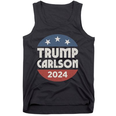 Trump Carlson 2024 President Election Pro America US Flag Tank Top