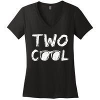 Two Cool 2nd Birthday Gift 2 Year Old Women's V-Neck T-Shirt