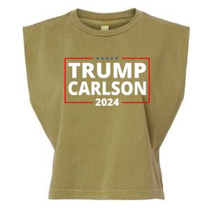 Trump Carlson 2024 President Election Pro America US Flag Garment-Dyed Women's Muscle Tee