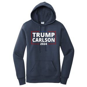 Trump Carlson 2024 President Election Pro America US Flag Women's Pullover Hoodie