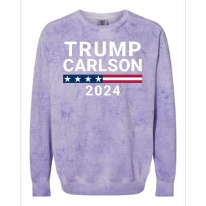 Trump Carlson 2024 President Election Pro America Us Flag Trumpcarlson Campaign Colorblast Crewneck Sweatshirt