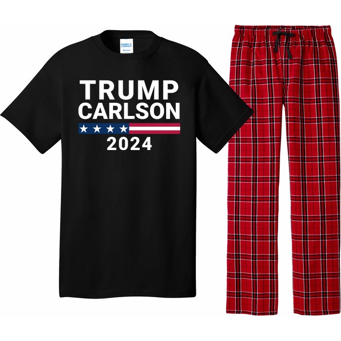 Trump Carlson 2024 President Election Pro America Us Flag Trumpcarlson Campaign Pajama Set