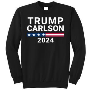 Trump Carlson 2024 President Election Pro America Us Flag Trumpcarlson Campaign Tall Sweatshirt