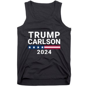 Trump Carlson 2024 President Election Pro America Us Flag Trumpcarlson Campaign Tank Top