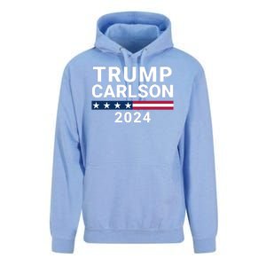 Trump Carlson 2024 President Election Pro America Us Flag Trumpcarlson Campaign Unisex Surf Hoodie