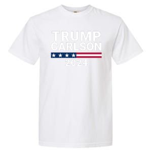 Trump Carlson 2024 President Election Pro America Us Flag Trumpcarlson Campaign Garment-Dyed Heavyweight T-Shirt