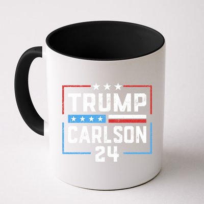 Trump Carlson 2024 President Election Pro America US Flag Mug