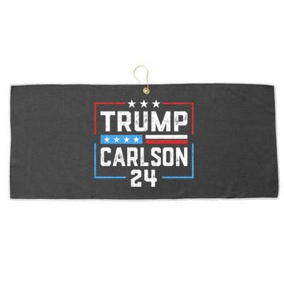 Trump Carlson 2024 President Election Pro America US Flag Large Microfiber Waffle Golf Towel