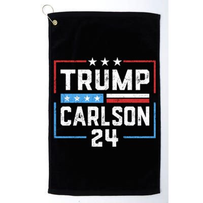 Trump Carlson 2024 President Election Pro America US Flag Platinum Collection Golf Towel