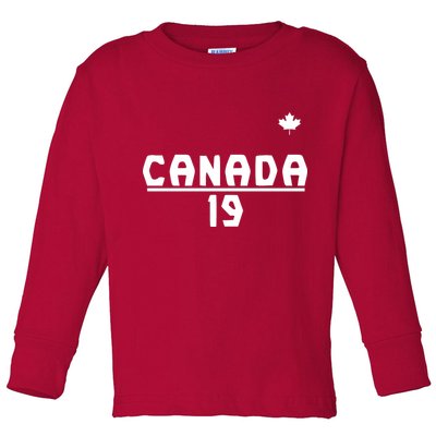 Team Canada 2022 World Cup Alphonso Davies Toddler Long Sleeve Shirt