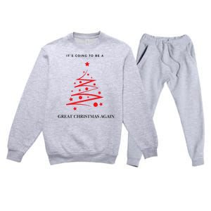 Trump Christmas 2024 Premium Crewneck Sweatsuit Set