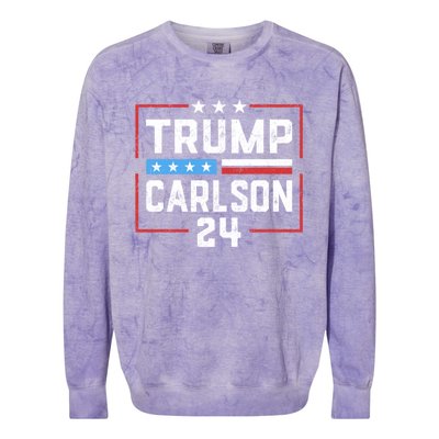 Trump Carlson 2024 Pro America Colorblast Crewneck Sweatshirt