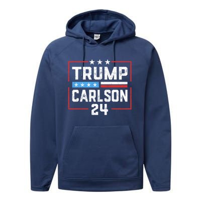 Trump Carlson 2024 Pro America Performance Fleece Hoodie