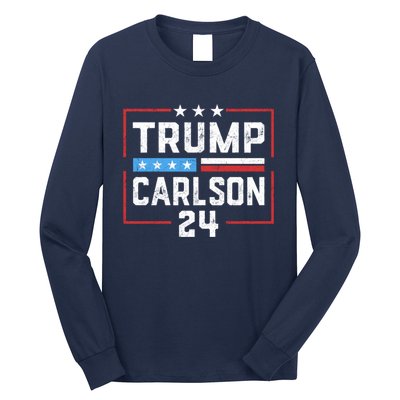 Trump Carlson 2024 Pro America Long Sleeve Shirt