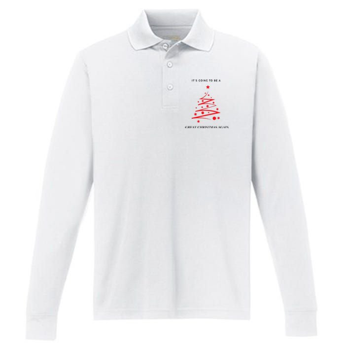 Trump Christmas 2024 Performance Long Sleeve Polo