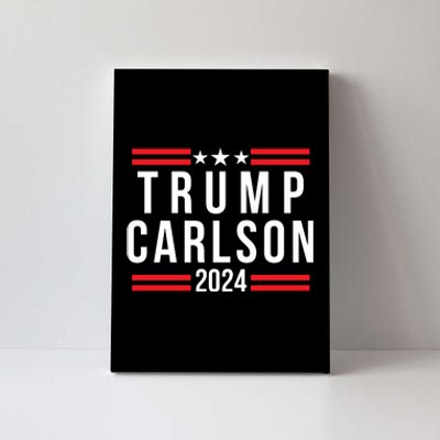 Trump Carlson 2024 President Election Us Flag Pro America Trumpcarlson Campaign Canvas