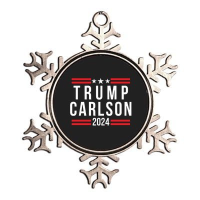 Trump Carlson 2024 President Election Us Flag Pro America Trumpcarlson Campaign Metallic Star Ornament