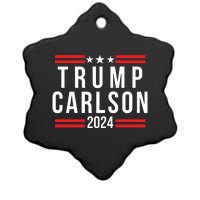 Trump Carlson 2024 President Election Us Flag Pro America Trumpcarlson Campaign Ceramic Star Ornament