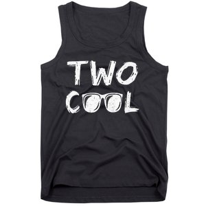 Two Cool 2nd Birthday Gift 2 Year Old Boy Second Bday Tank Top