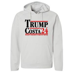 Trump Costa 24 Make America Great Mtfk Performance Fleece Hoodie