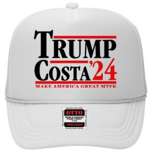 Trump Costa 24 Make America Great Mtfk High Crown Mesh Back Trucker Hat