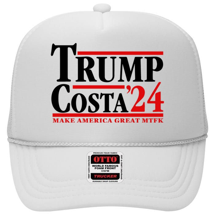 Trump Costa 24 Make America Great Mtfk High Crown Mesh Back Trucker Hat